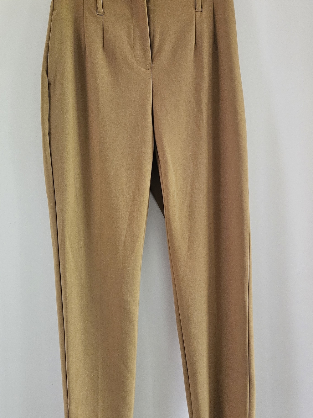 RW&CO. Camel High-Waist Tailored Trousers